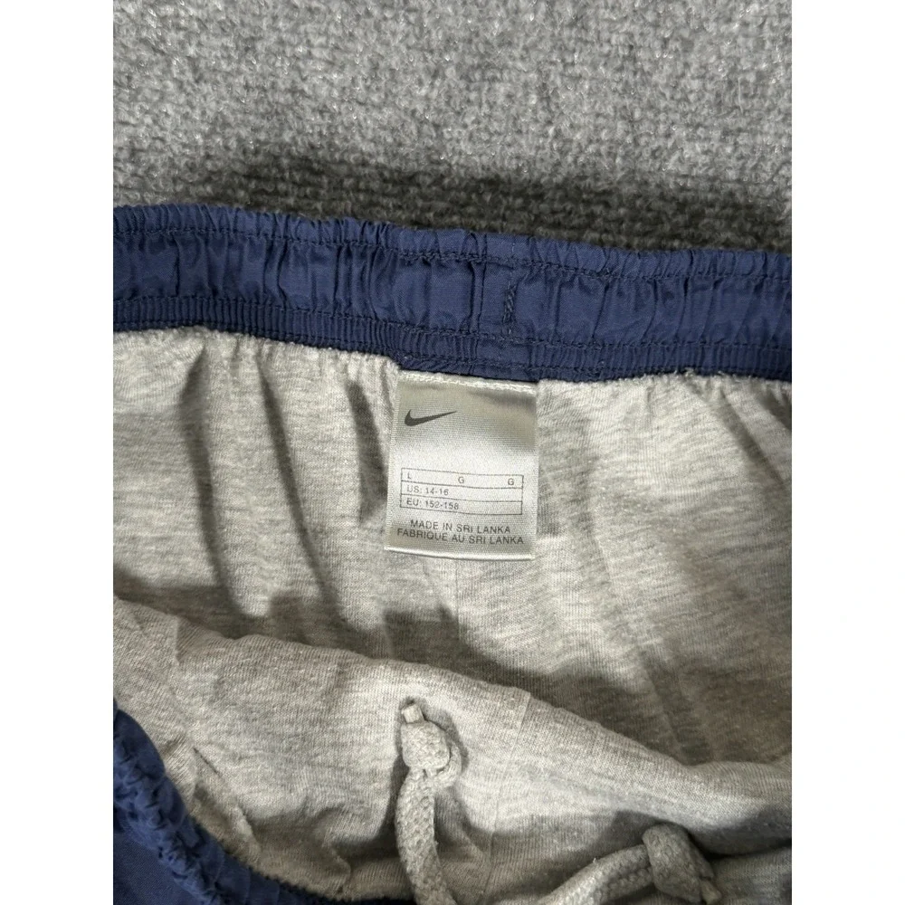 Vintage Nike Youth Large (14-16) Blue Lined Track Pants Zip Leg‎ Soccer Warm Up